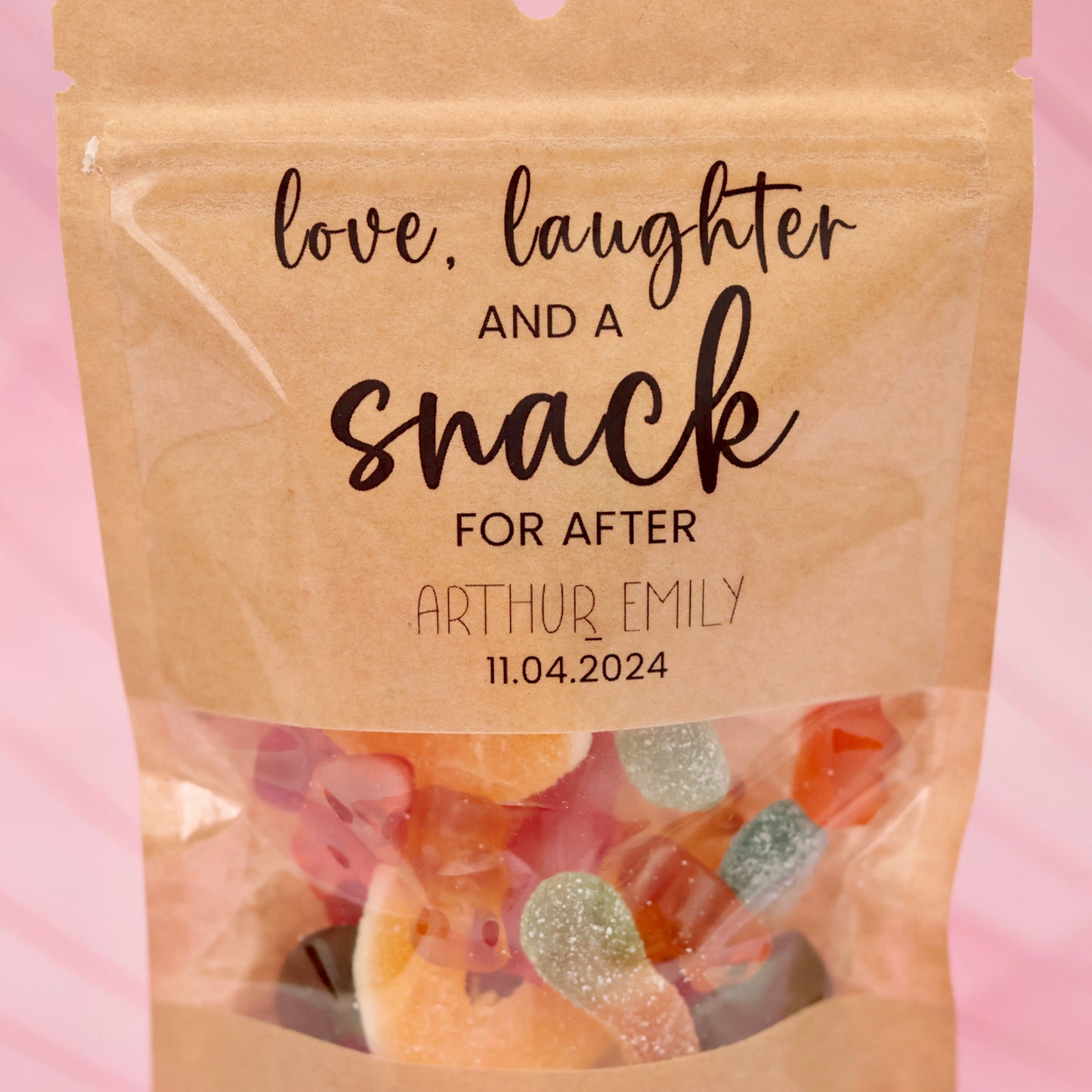 50 Pcs Baby Shower Treat Bags, Snack Favor Bags, Sweet Thank You Favors, Ready to Pop,  About to Pop, Thanks for Popping, Jelly Tots Bags