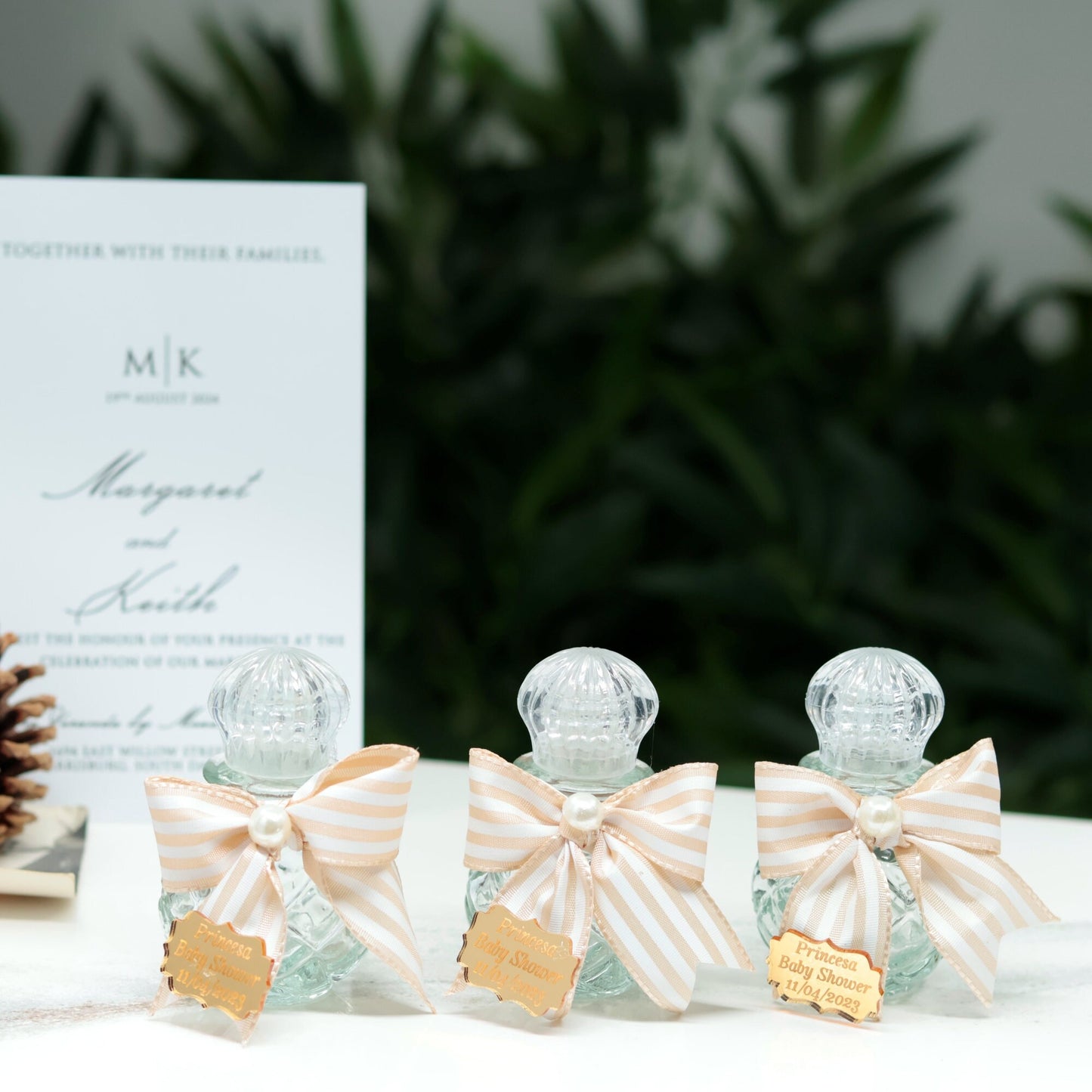 Elegant Holy Water Baptism Favors | Custom Christening and Communion Gifts | Baby Baptism Celebration Keepsakes | Custom Holy Bottle Favor