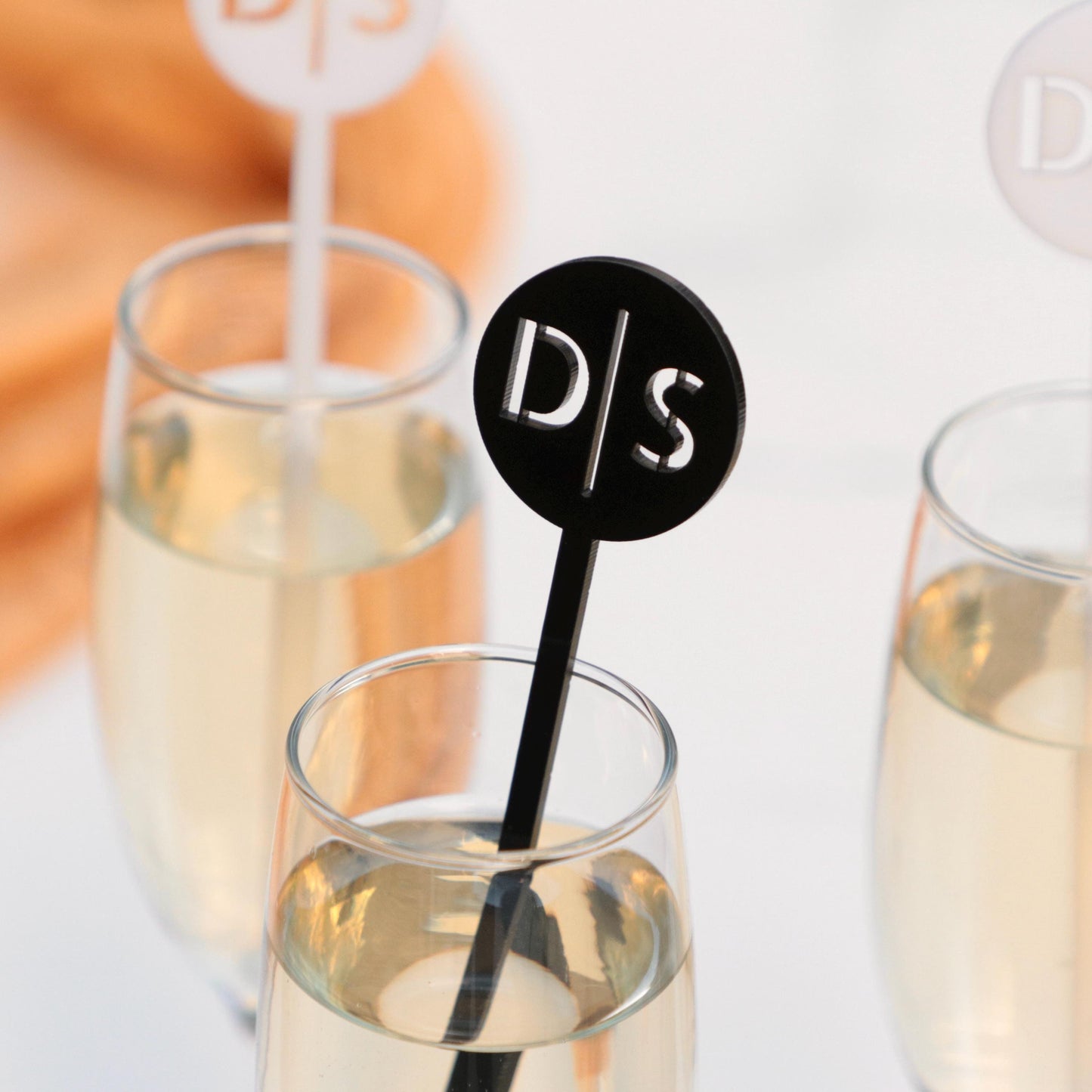 50 Pieces Drink Stirrers, Stir Sticks, Wedding Table Decor, Wedding Cocktail Bar Favors, Signature Drink, Initial Stirrers, Bulk Favors